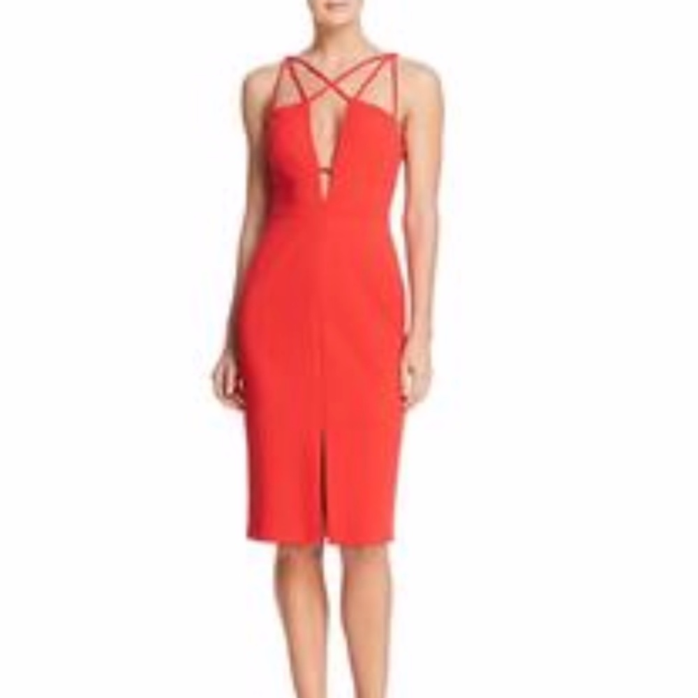 NWT bcbg maxazria red berry dress Size 2 Sidonia
